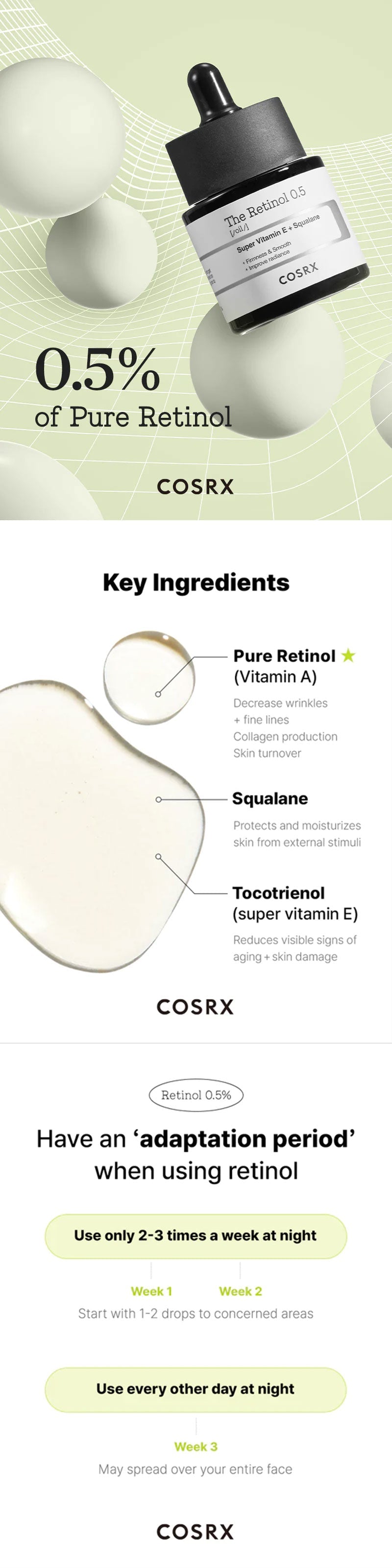 COSRX The Retinol 0.5 Oil 20ml